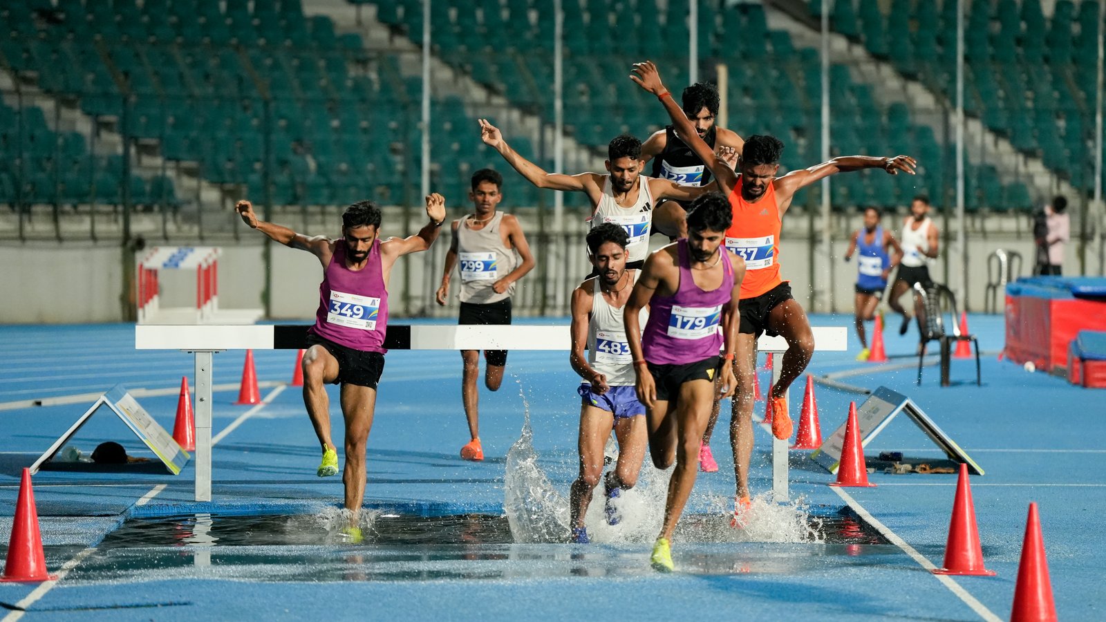 Steeplechase water jump, Indian Open Athletics Meet